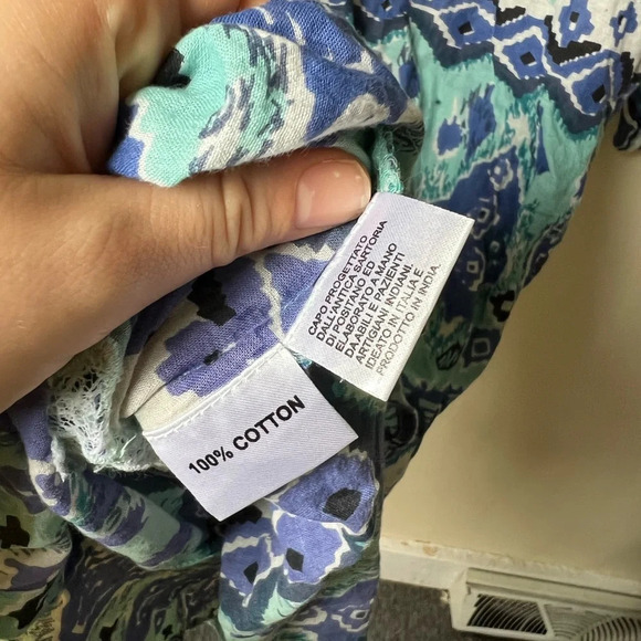 Antica Sartoria Blue Printed Tunic, size 1 - Picture 6 of 7